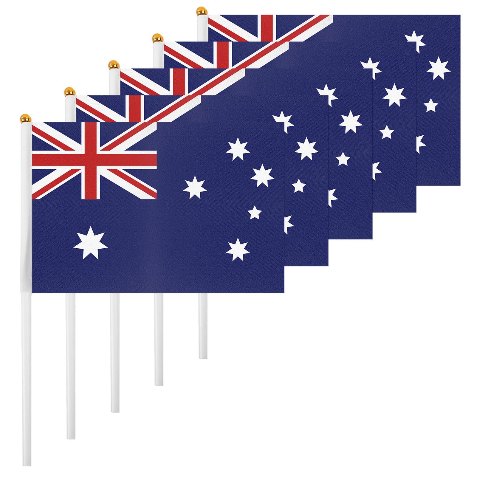 ASUNO Mini-Flaggen Set – 20 Stück Australien Fahnen, 14x21 Cm, Aus Polyester, Für Partys & Events