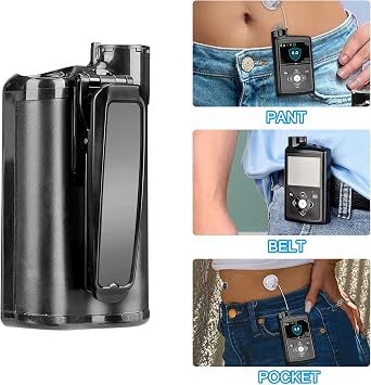 2-Pack Insulin Pump Belt Clip for Medtronic MiniMed 770G 670G 780G 630G 640G Pumps, Black