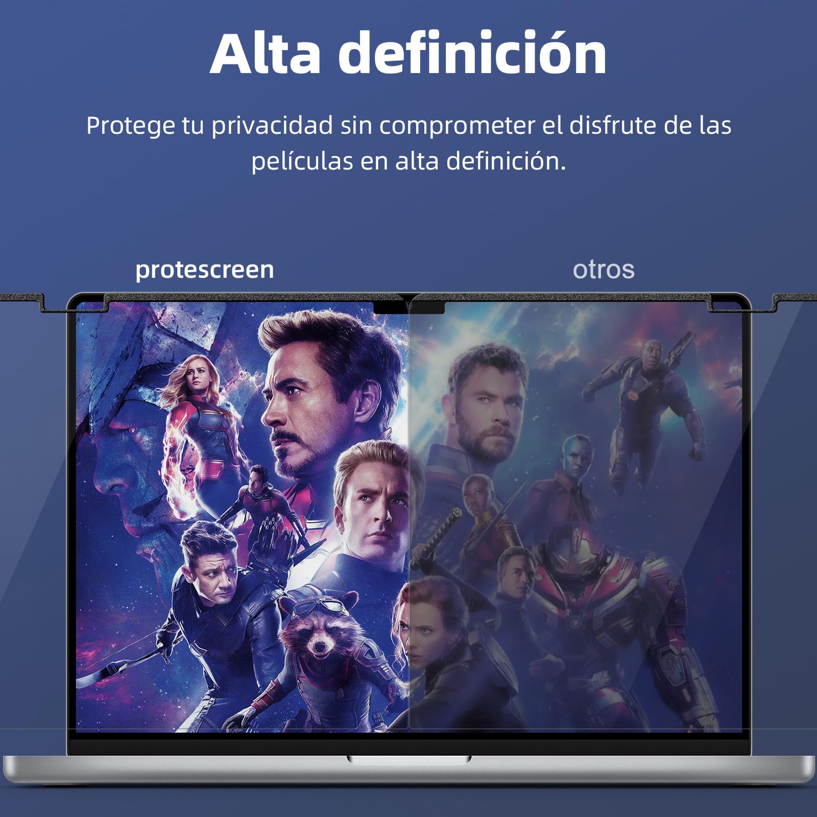 Filtro de Privacidad Magnético Compatible con MacBook Pro 14 Pulgadas (2021-2026, M1,M2,M3,M4,M5), Removible Anti Reflejo Luz Azul Mac Laptop Privacy Portátil Protector de Pantalla para Mac 14.2"