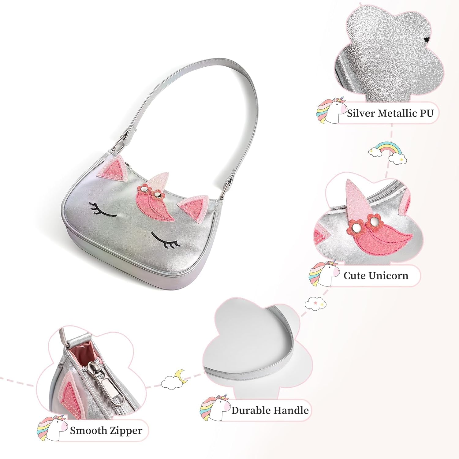 Toddler Purses Little Girls Purse Kids Handbag Shoulder Bag Birthday Gift for 2 3 4 5 6 7 8 Year Old Girl - Image 6