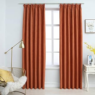 Blackout Curtains with Hooks 2 Rust 55 x 69 Inch Blackout Curtains Indoor Thermal Blackout Curtains