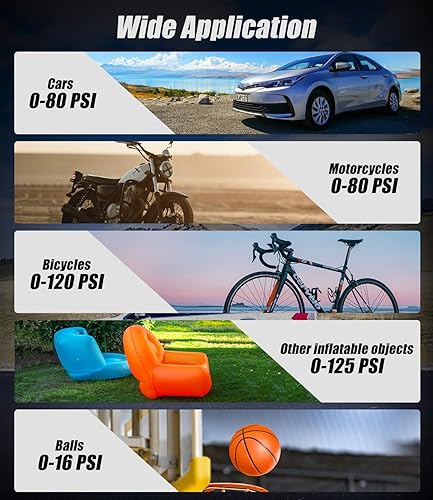 Miniatura 6 de Avid Power Inflador de neumáticos, compresor de aire portátil, fuente de alimentación múltiple, bomba de aire para automóvil con modos de inflado y