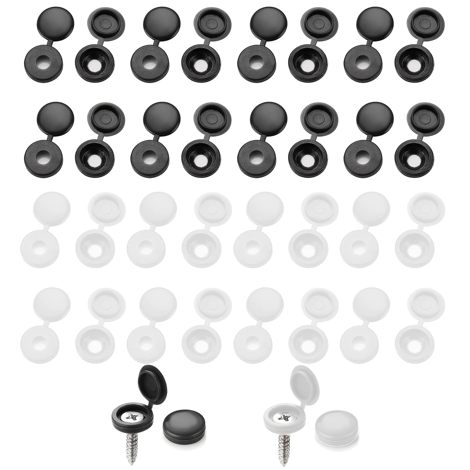 TIESOME 200 stuks afdekkappen voor schroeven, gatdiameter 0,5 cm