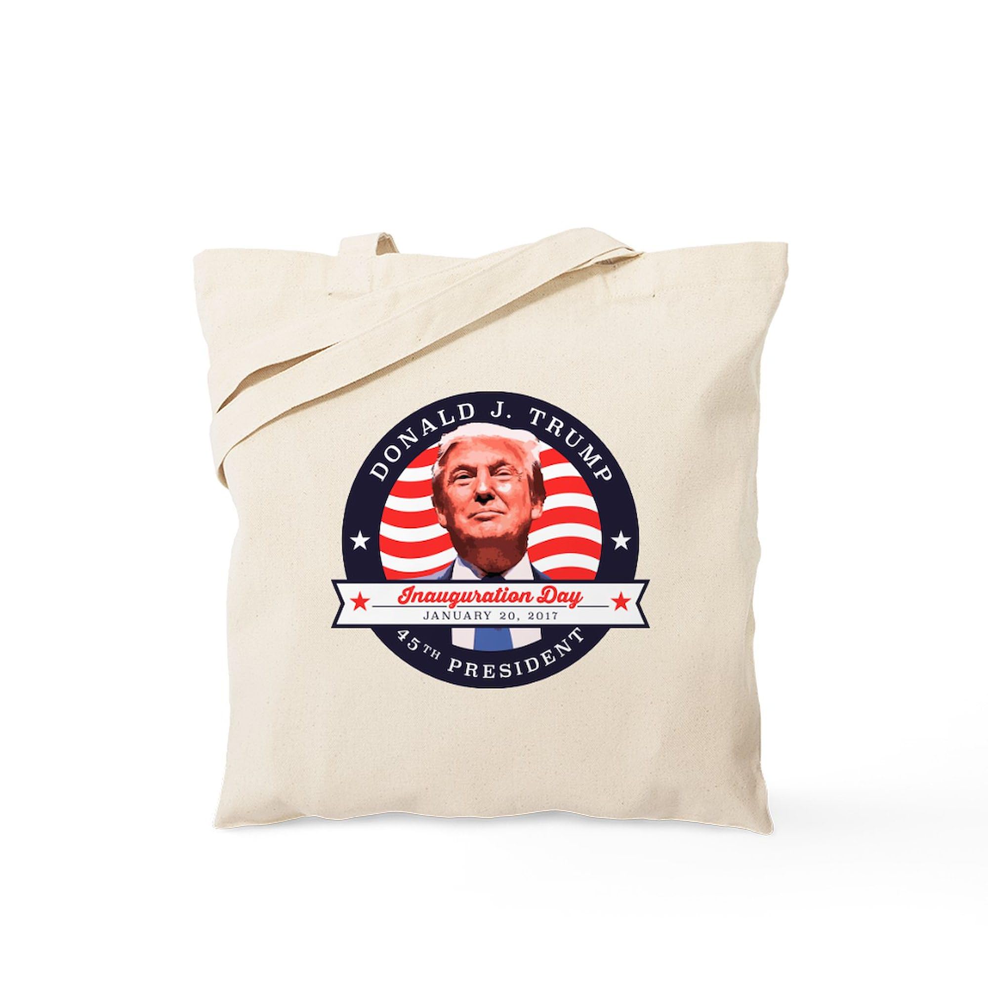 CafePress You'll Live Through Trump Tote Bag - Natural Canvas Reusable Shopping Bag, Medium Size - View #8