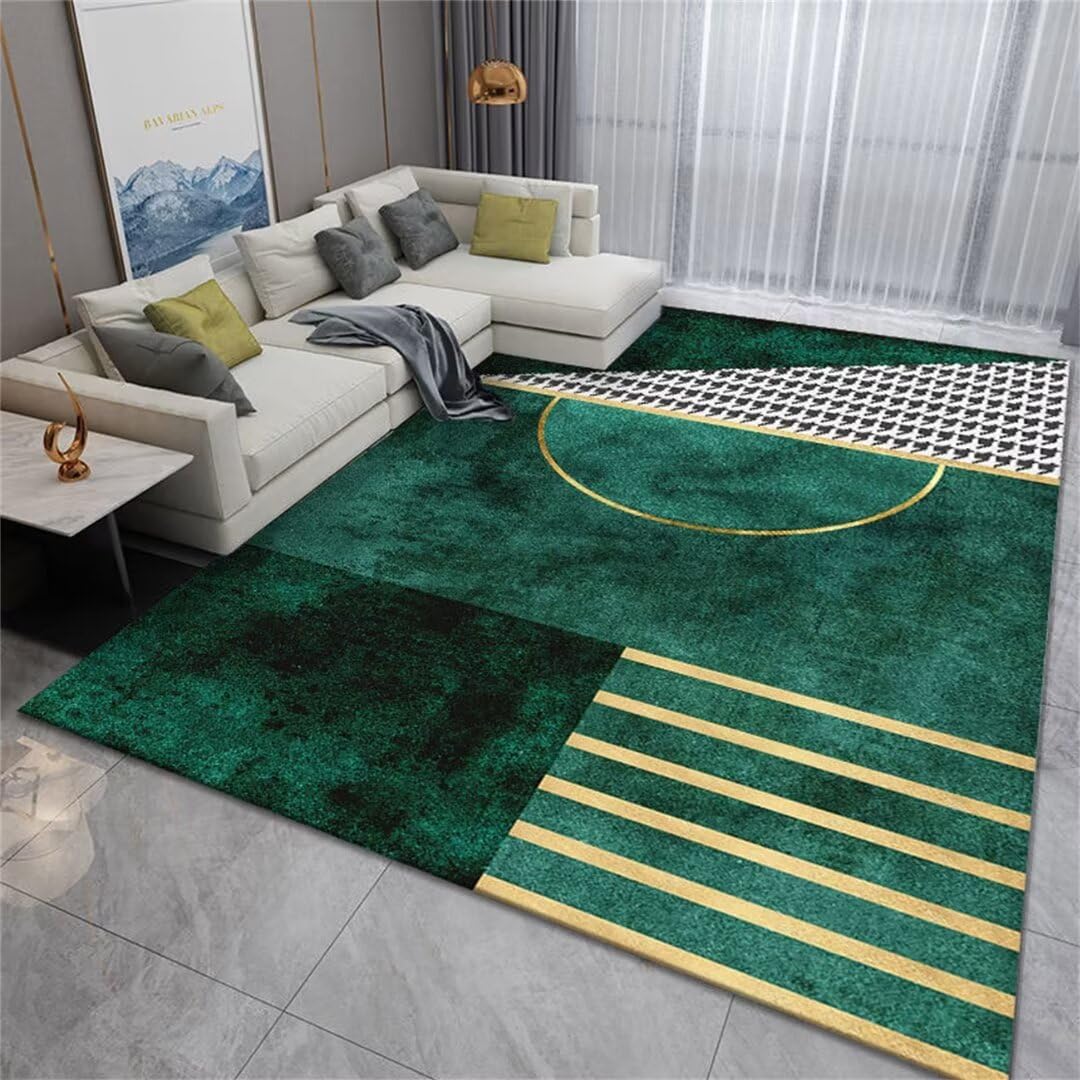 Tapis de bureau de salon vert 70x140cm confortable antidérapant pour entrée