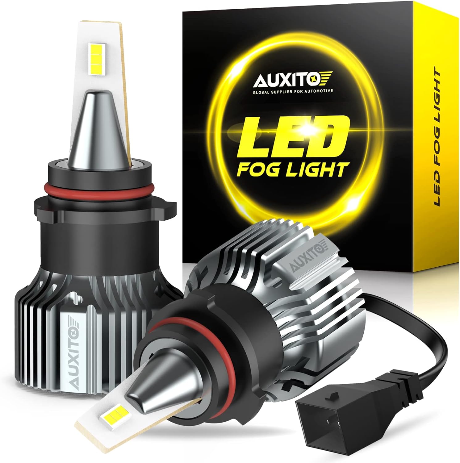 AUXITO PSX26W LED Fog Light, 6000LM 30W, Super Bright 12278 Fog Light Replacement, 6500K Cool White, H28W Fog Bulbs for Cars, Trucks