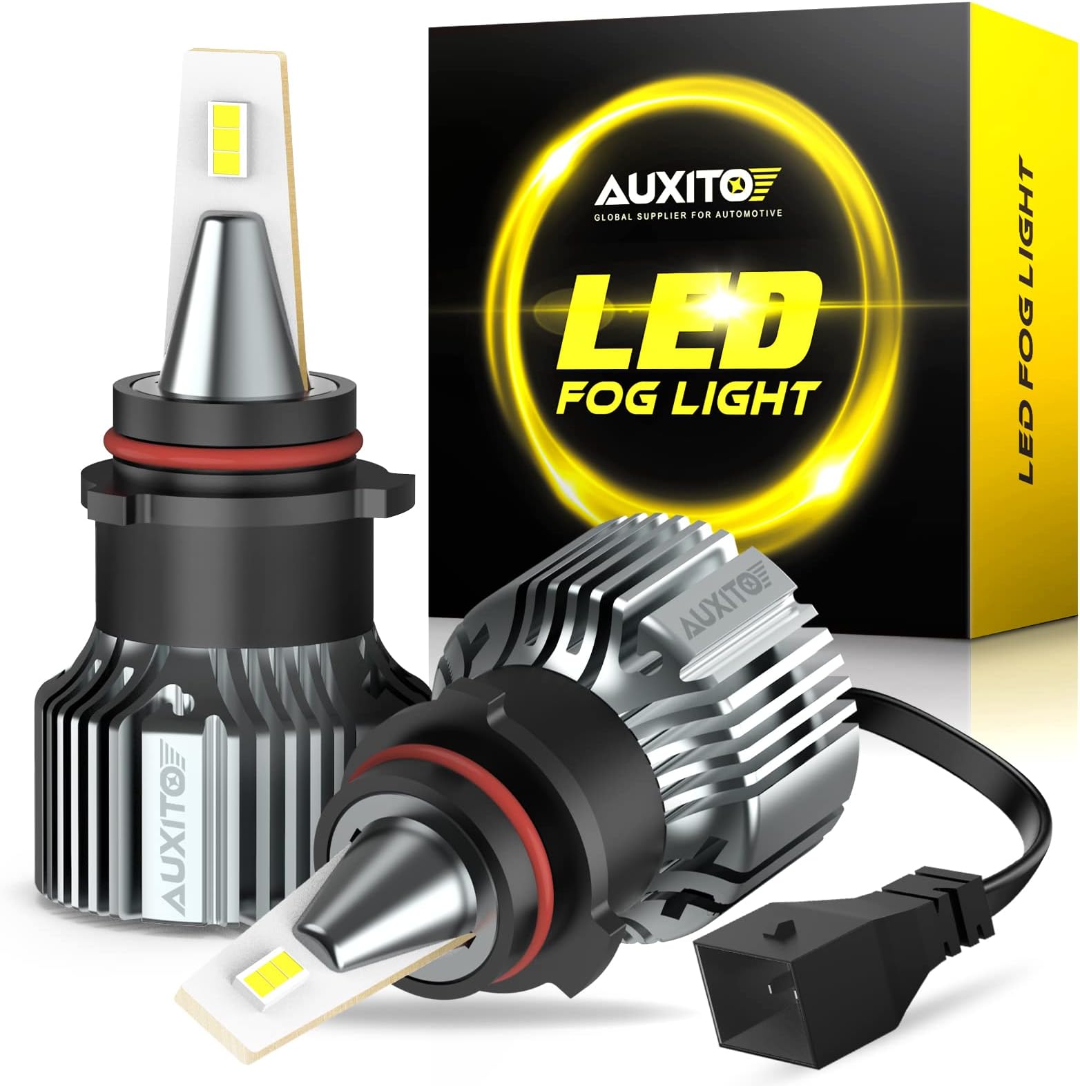 AUXITO PSX26W LED Fog Light, 6000LM 30W, Super Bright 12278 Fog Light Replacement, 6500K Cool White, H28W Fog Bulbs for Cars, Trucks