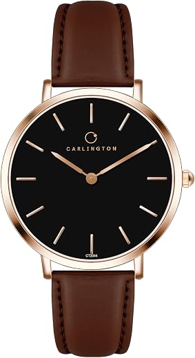 Carlington Iconic Analog Watches for Women with Premium Leather Strap - CT 2044