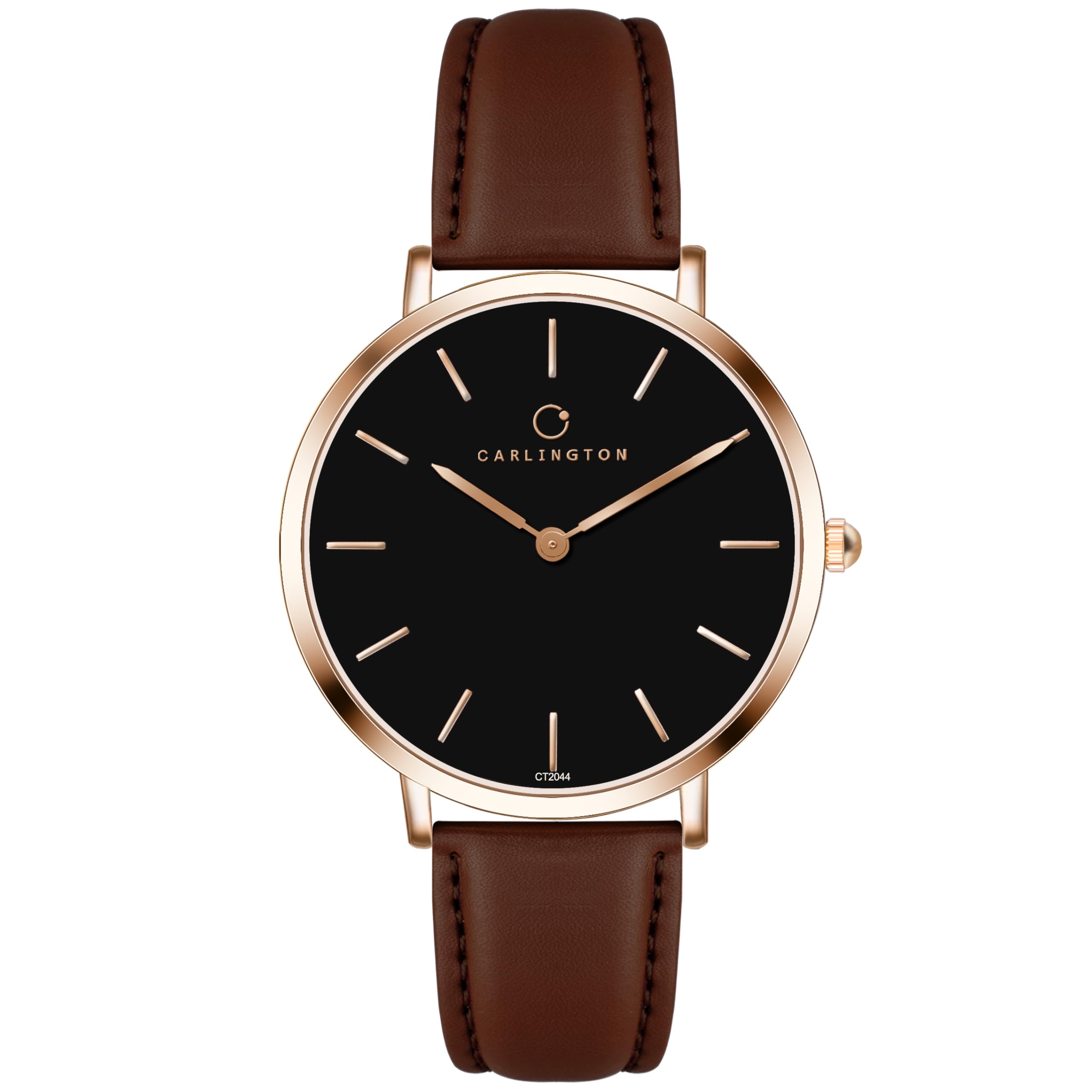 Carlington Iconic Analog Watches for Women with Premium Leather Strap - CT 2044