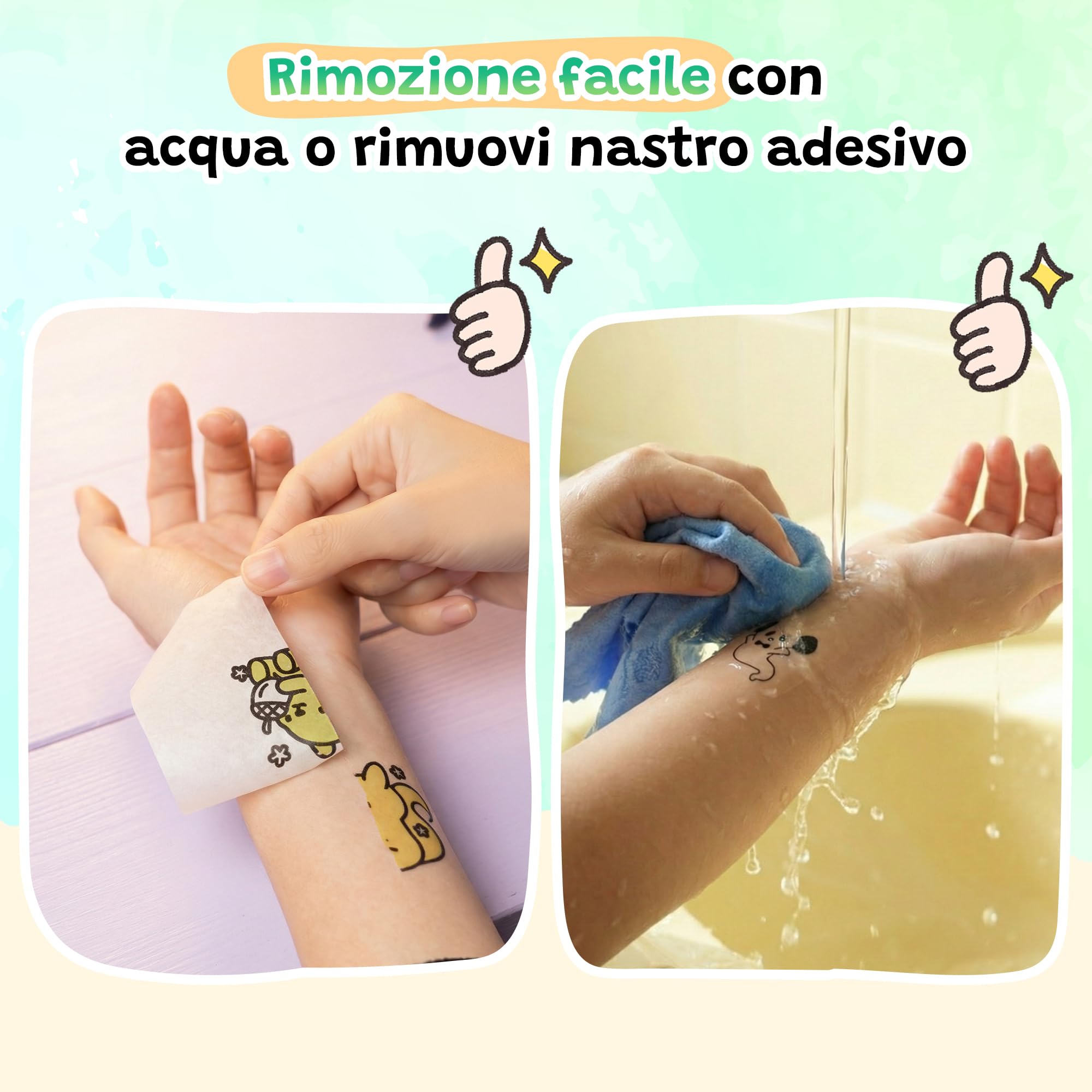 TATTMUSE Stampante Tatuaggi per Bambini, Regalo Bambina 5 6 7 8 9 10 Anni | con 40 fogli per Tattoo e 4 Pennarelli, Tatuaggi Temporanei - Attività Fai da te per Giochi Bambina 11 12 Anni