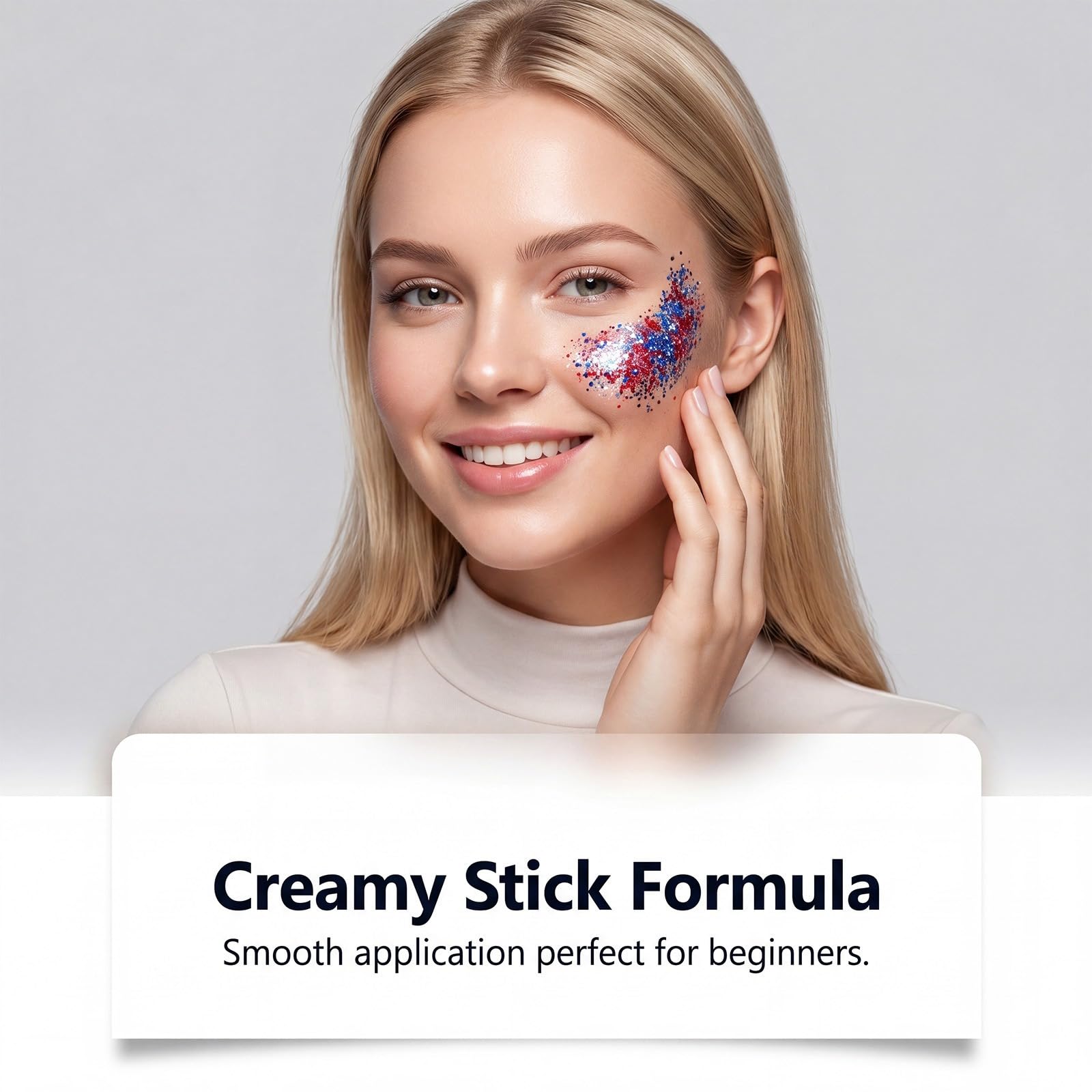 Gel glitter multiuso per viso, capelli, corpo e labbra, glitter cosmetici liquidi per festival, carnevale, Halloween, Natale e feste