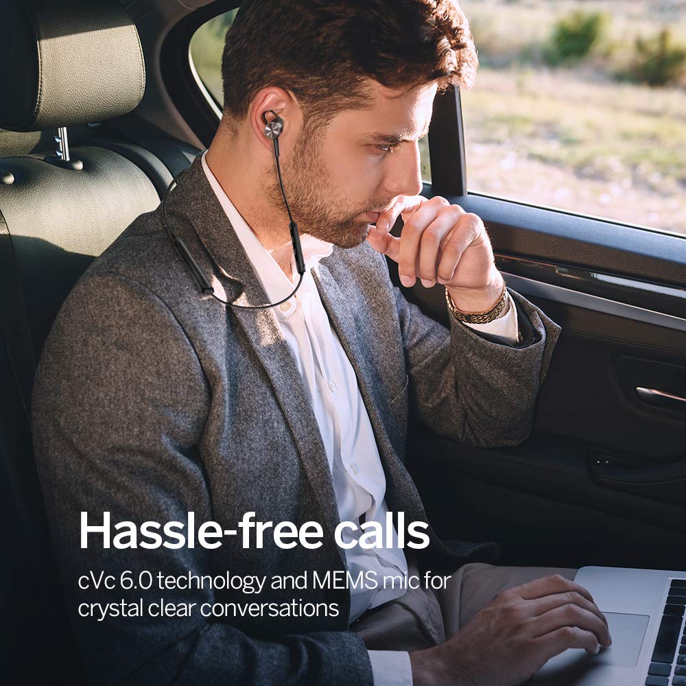 Product Image 1: TaoTronics Active Noise Cancelling Neckband Bluetooth Headphones ANC CVC8.0 Bluetooth 5.0 Wireless Headphones with Built-In Magnets IPX5 Splashproof 16 Hour Playtime