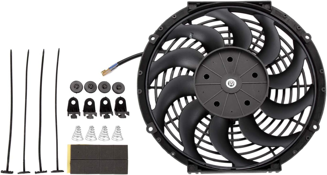 12 inch 80w Electric Engine Radiator Inter cooler Slimline Cooling Fan