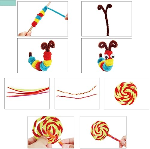 Miniatura 6 de AHUIFT 330 piezas de 20 colores para niños, artes y manualidades, limpiapipas, tallos de chenilla para suministros de proyectos de arte