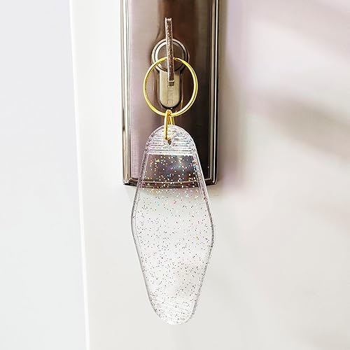 Miniatura 5 de 20 llaveros de hotel en blanco, llaveros vintage para bricolaje, llaveros en blanco para vinilo plástico transferencia de calor llavero