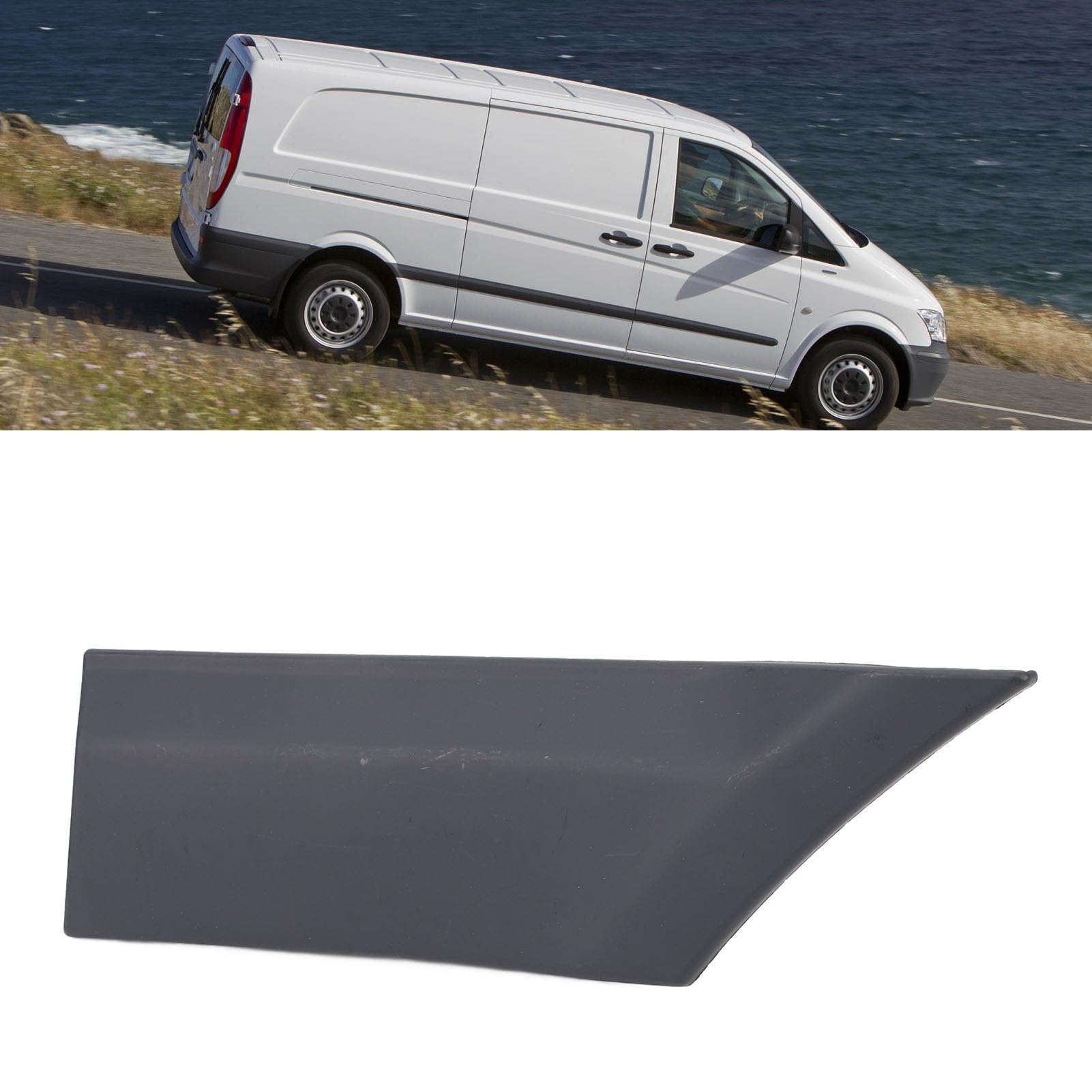 Striscia per Porta Posteriore, Rivestimento Protettivo in ABS per Viano 3.2L 2004-2010, Resistenza all'acqua per Installazione Sulla Portiera Posteriore dell'auto (A sinistra: 6396902762)