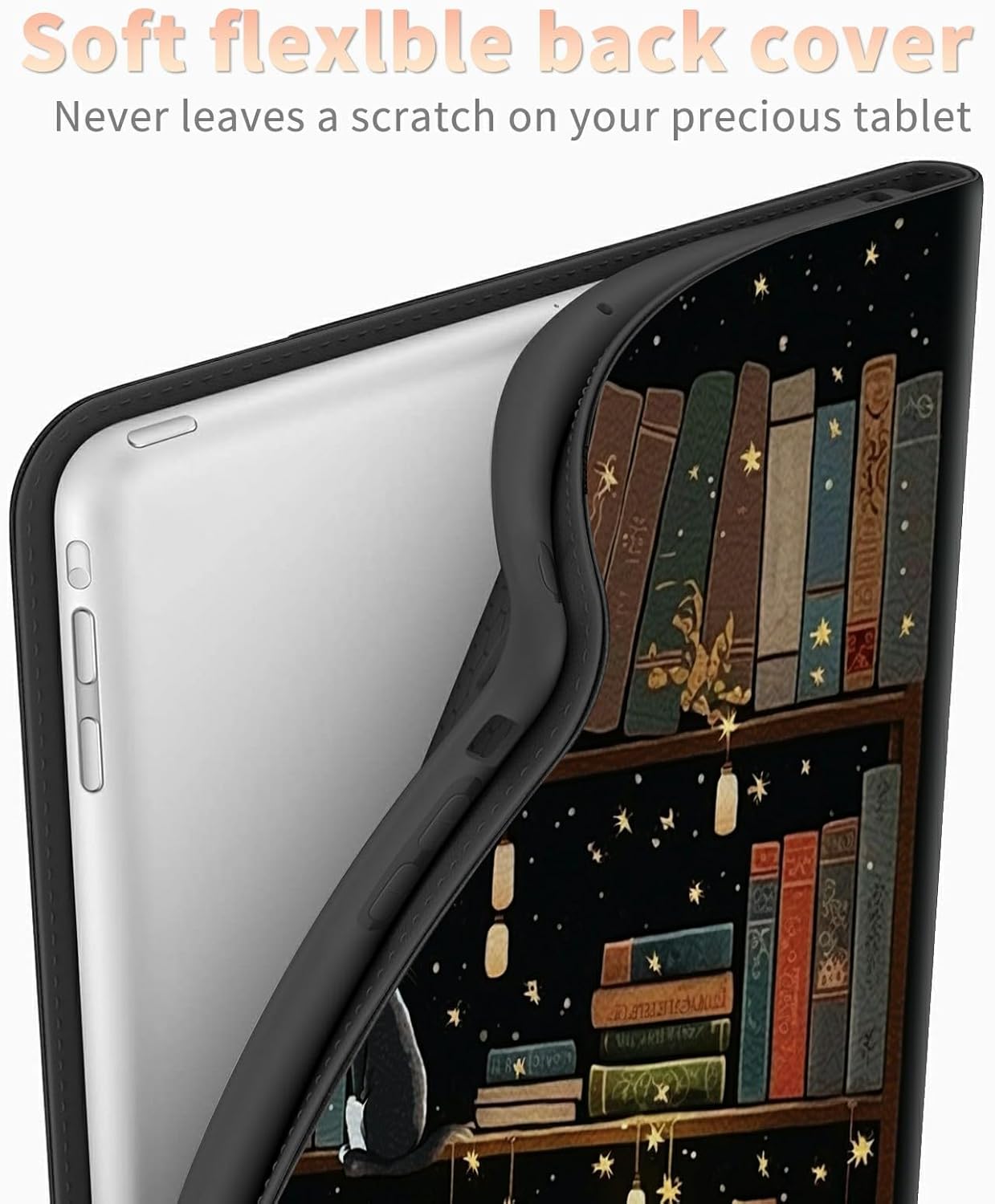 Cat Library Case for All-New Kindle Fire HD 8 and Fire HD 8 Plus Tablet (2024/2022/2020 Released 14th/12th/10th Gen), PU Leather Folding Stand Slim Case with Auto Sleep/Wake