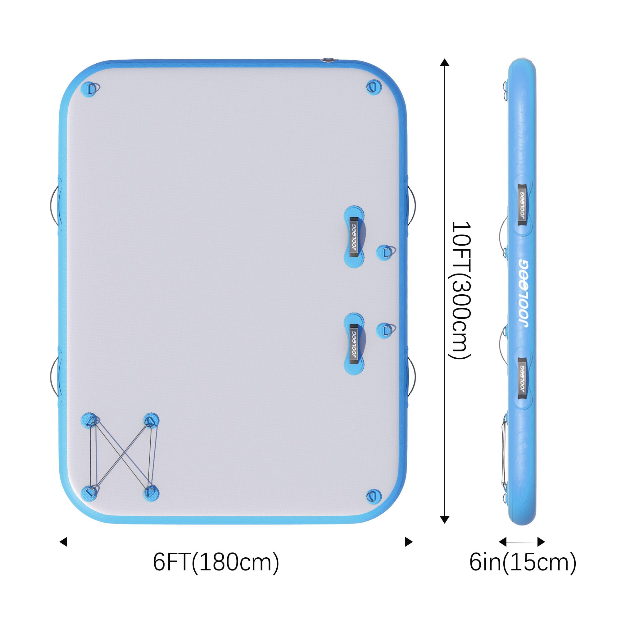 JOOLOOG Dock Mat 6 inches Thick with Bag Dockblue10