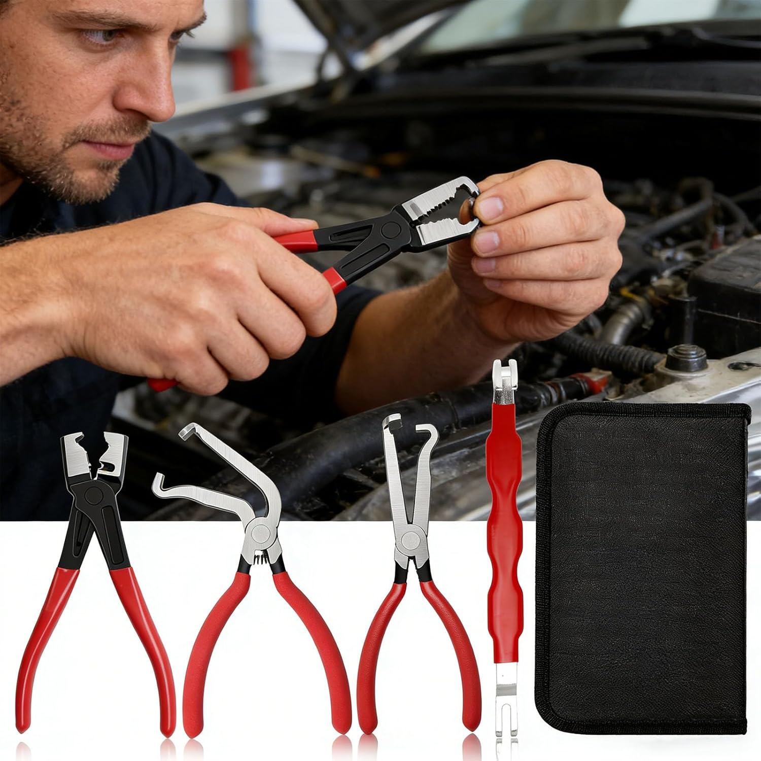 Stable High Carbon Steel Electrical Disconnect Pliers Set Pack of 5 for Easy Removal of Stubborn Terminals and Secure Handling Connectors Tool