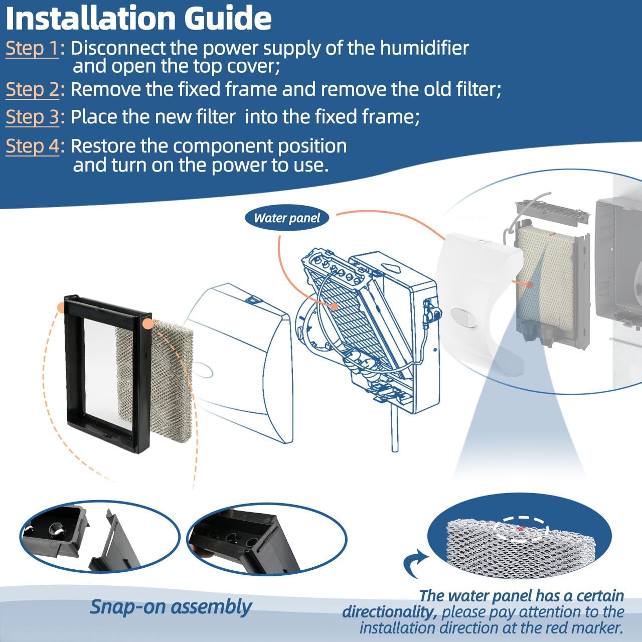 4750 Humidifier Maintenance Kit with Model No. 35 Water Panel Humidifier Pad Compatible with AprilAire Whole-House Humidifier 700, 700A, 700M, 760, 760A, 768 Humidifier Parts & Accessories