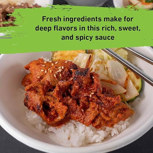 Miniatura 3 de Dae Gee Salsa coreana para barbacoa, suave salsa de barbacoa para parrilla KBBQ o fideos ramen Comida coreana fabricada en Estados Unidos, perfecta