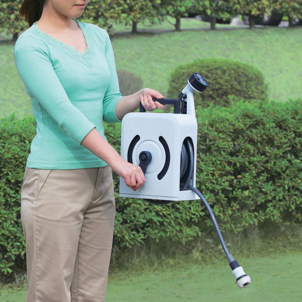 Amazon | アイリスオーヤマ フルカバーハンディホースリール ブルー