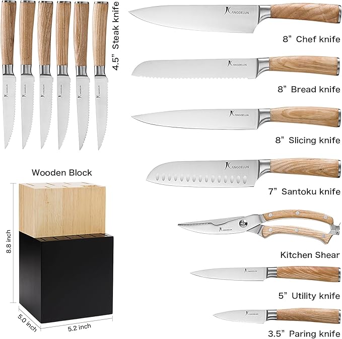 Set Cuchillos Cocina 18 Piezas Acero Inoxidable miniatura 3