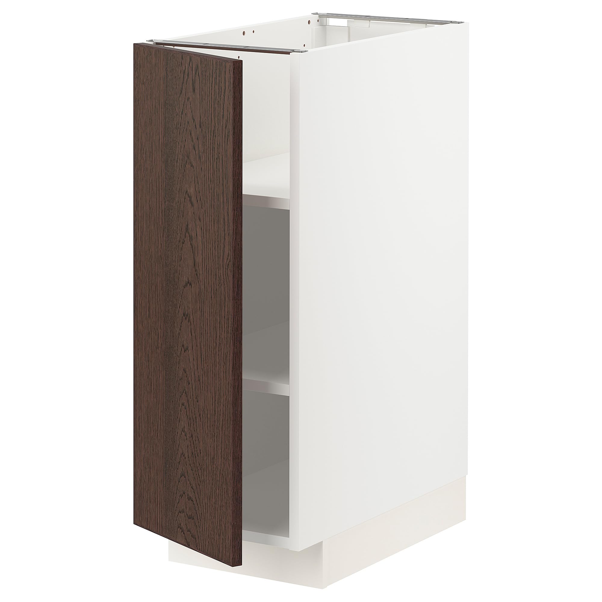 Meuble bas METOD étagères de cuisine ProTuning blanc marron sinarp 30x60 cm