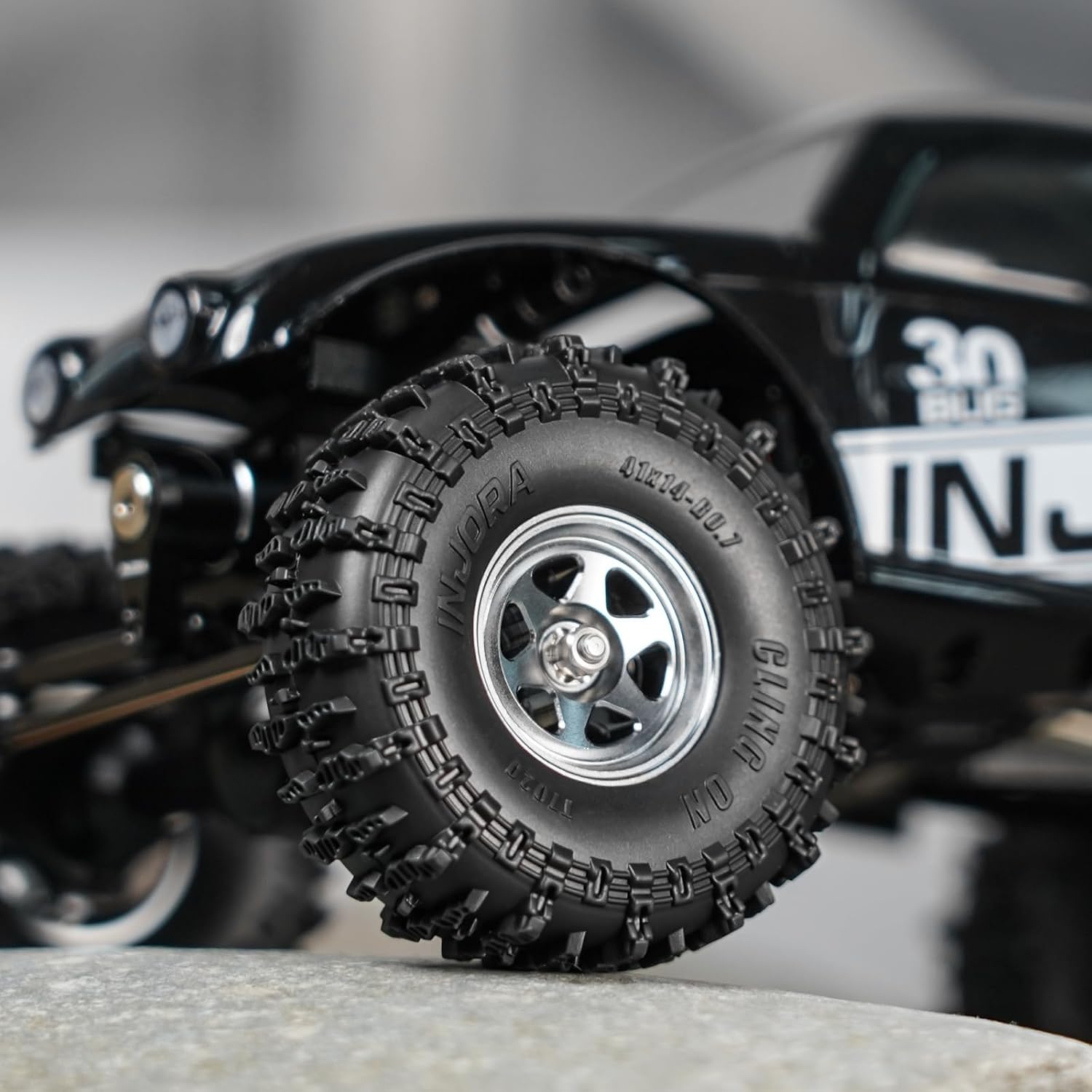 INJORA 41 * 14mm 0.7" Cling On Tires for 1/30 Axial SCX30 Upgrade (T7020)