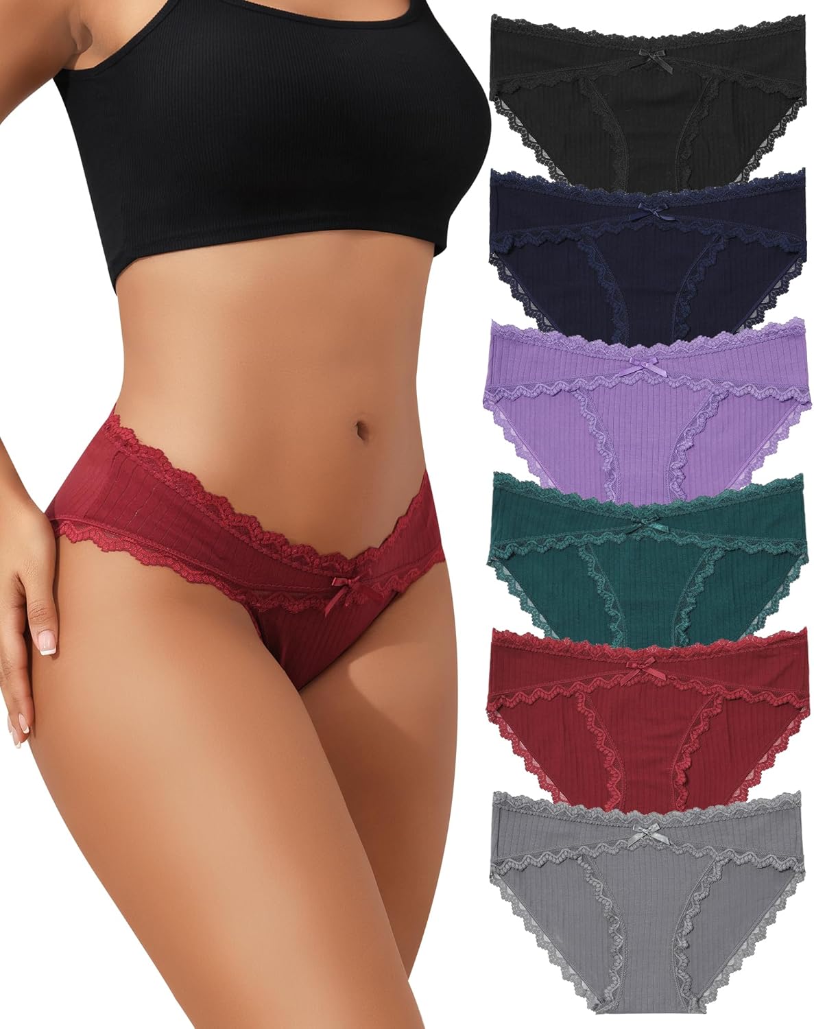 Voenxe Onderbroeken Dames,Cotton-Mix Kant Ondergoed,Women Brazilian