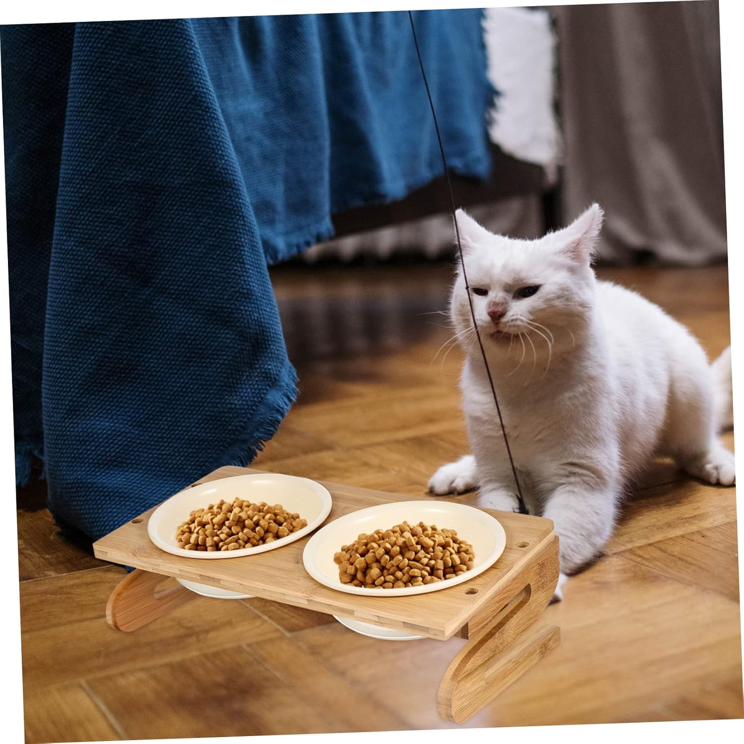 UPKOCH 1Set Elevated Ceramic Cat Bowl with Stand Convenient Feeding for Cats and Kittens Ergonomic Design for Neck Support Easy Pet Owners