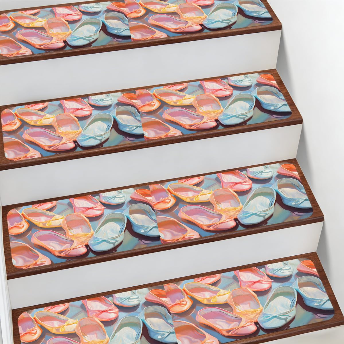 Alfombra para escaleras Mexpekil de 7.8x30" lavable y antideslizante