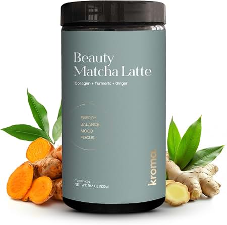 Amazon.com: Kroma Beauty Matcha Latte with Collagen, 17.75 oz
