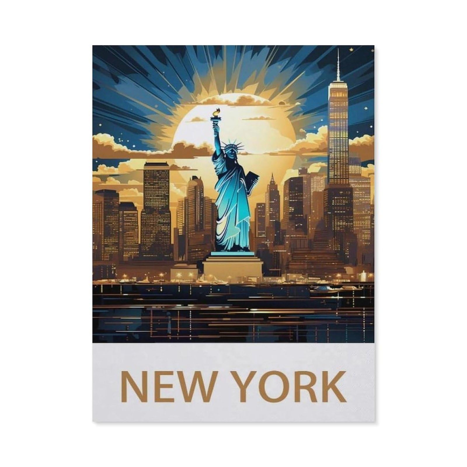 Metal Tin Sign，New York(15x30cm）