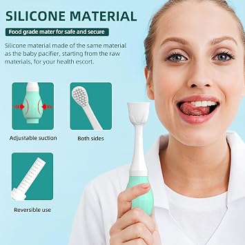 Oral Motor Stimulation kit with 3 Soft Textured Interchangeable Heads, Sensory Needs, Support Speech, Gentle Vibrations