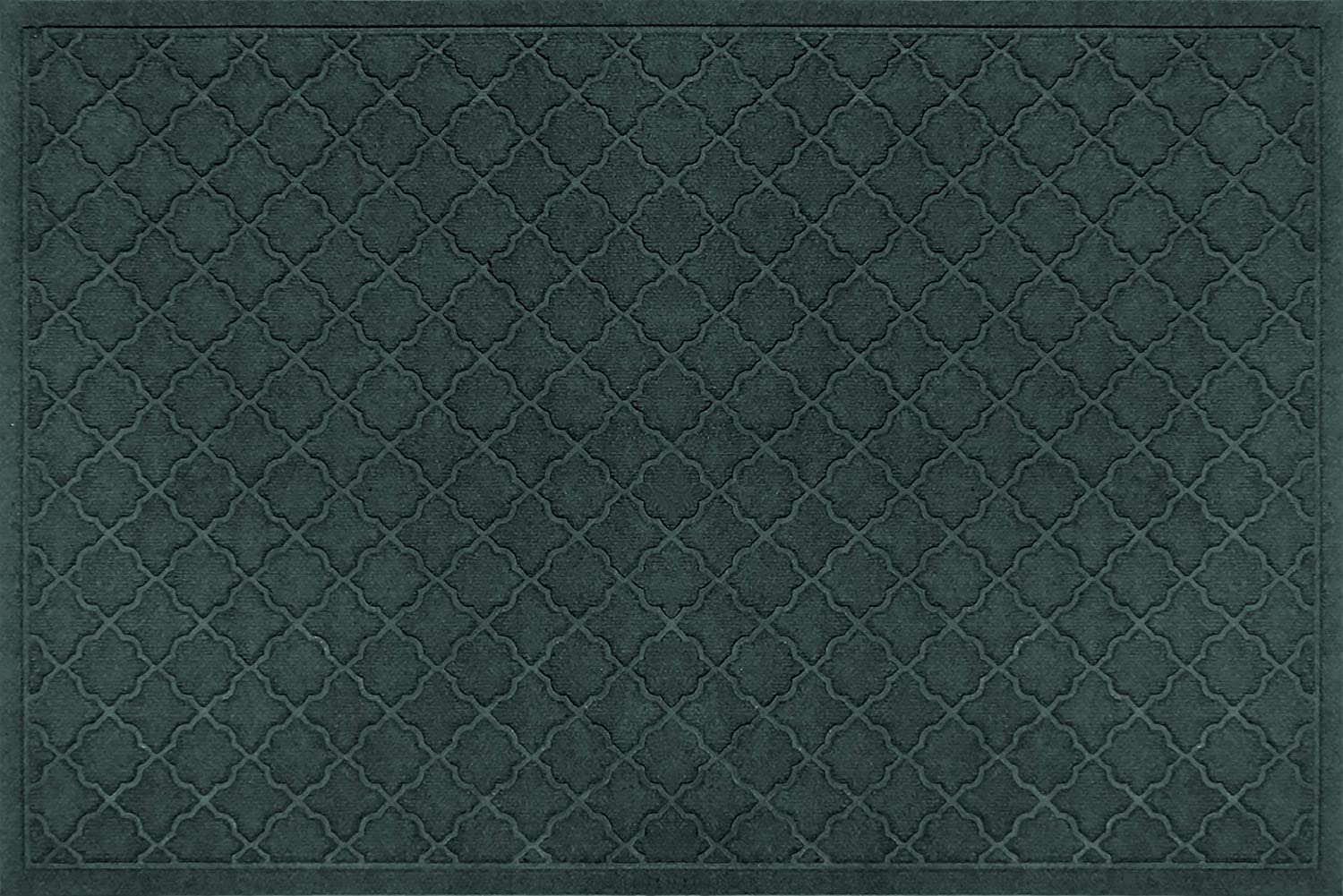Bungalow Flooring Waterhog Door Mat, 3' x 5' Made in USA, Durable and Decorative Floor Covering, Skid Resistant, Indoor/Outdoor, Water-Trapping, Cordova Collection, Evergreen