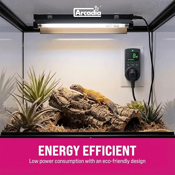 Arcadia T5 UVB Reptile Light Fixture Kit 12 Long 8 Watts 7% UVB ShadeDweller Complete UVB Light for Reptiles, Turtles, Snake, Bearded Dragon Lamp, Long Lasting Easy to Use Professional Lighting