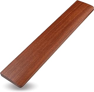 Wooden Keyboard Wrist Rest for Full Size Keyboard, Ebony Wood Wrist Rest Pad Support with Anti-Slip Rubber Base, MageGee Ergonomic Comfortable Keyboard Palm Rest for Pain Relief, Easy Typing