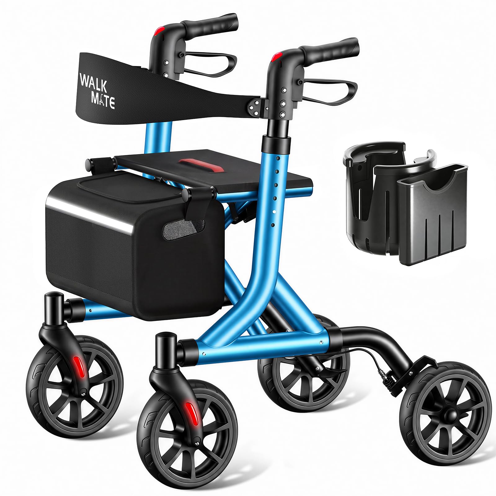 Amazon.com: WALK MATE Rollator Walker for Seniors with Cup Holder