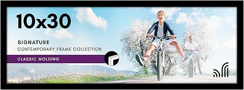 Vista 38 de Americanflat Marco de fotos de 10 x 13 pulgadas con vidrio inastillable - Colección Signature - Marcos de estilo galería hechos de madera de Negro