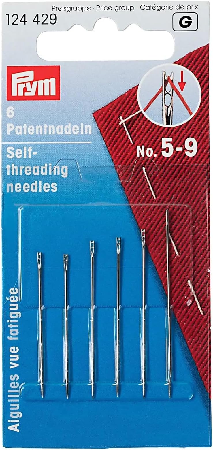 Self-Threading Hand Needles, No. 5-9, 6 PC
