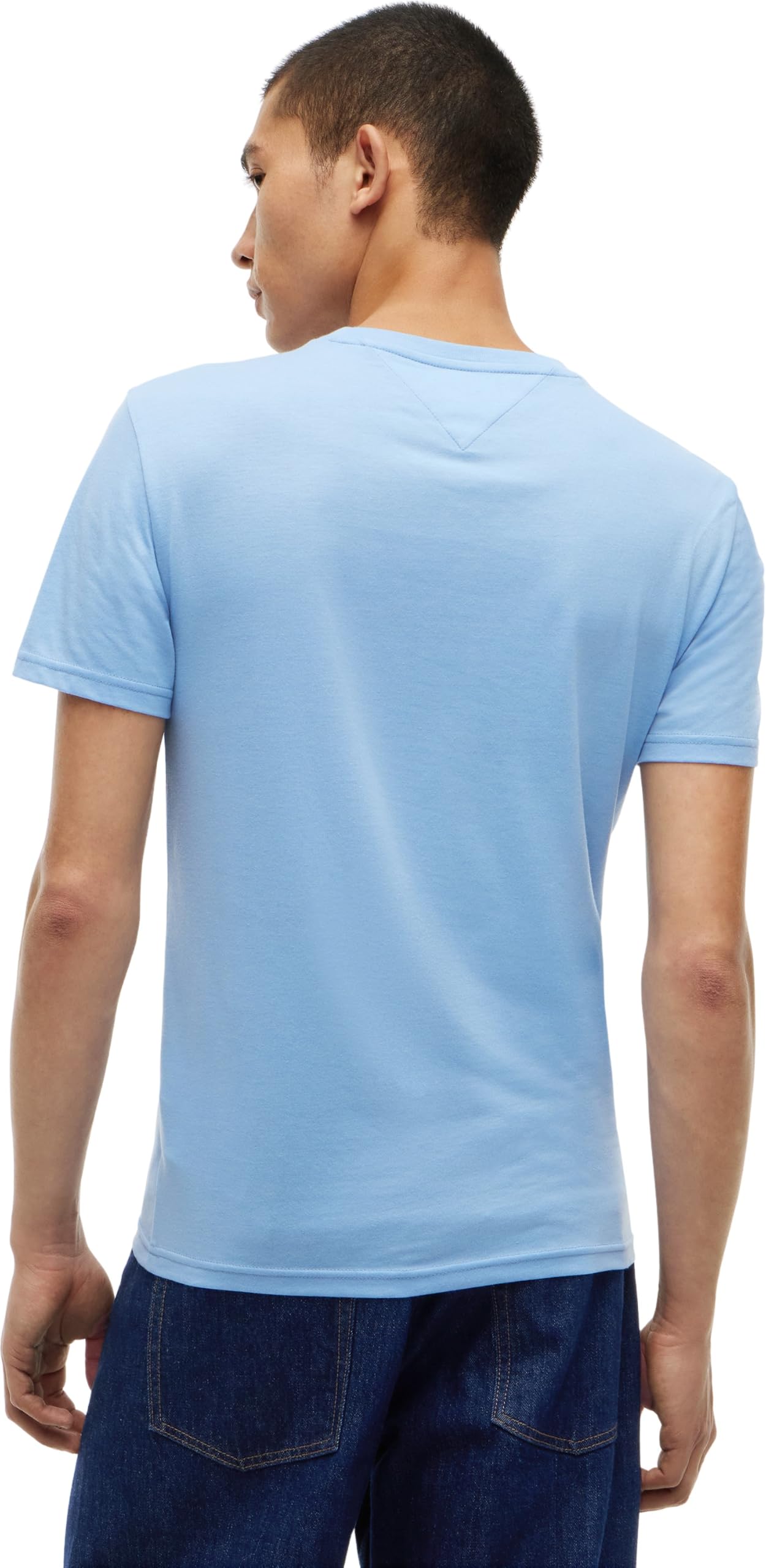 Tommy Jeans Herren-T-Shirt, kurzärmelig, Rundhalsausschnitt, Blau (Westside Blue Htr), XXL – Ansicht 2