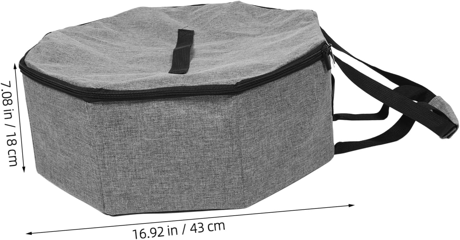 CHILDWEET Cowboy Hat Storage Bag Foldable Large Hat Carrier Case with Handle for Travel Stylish Organizer for Men and Women Ample Capacity Grey