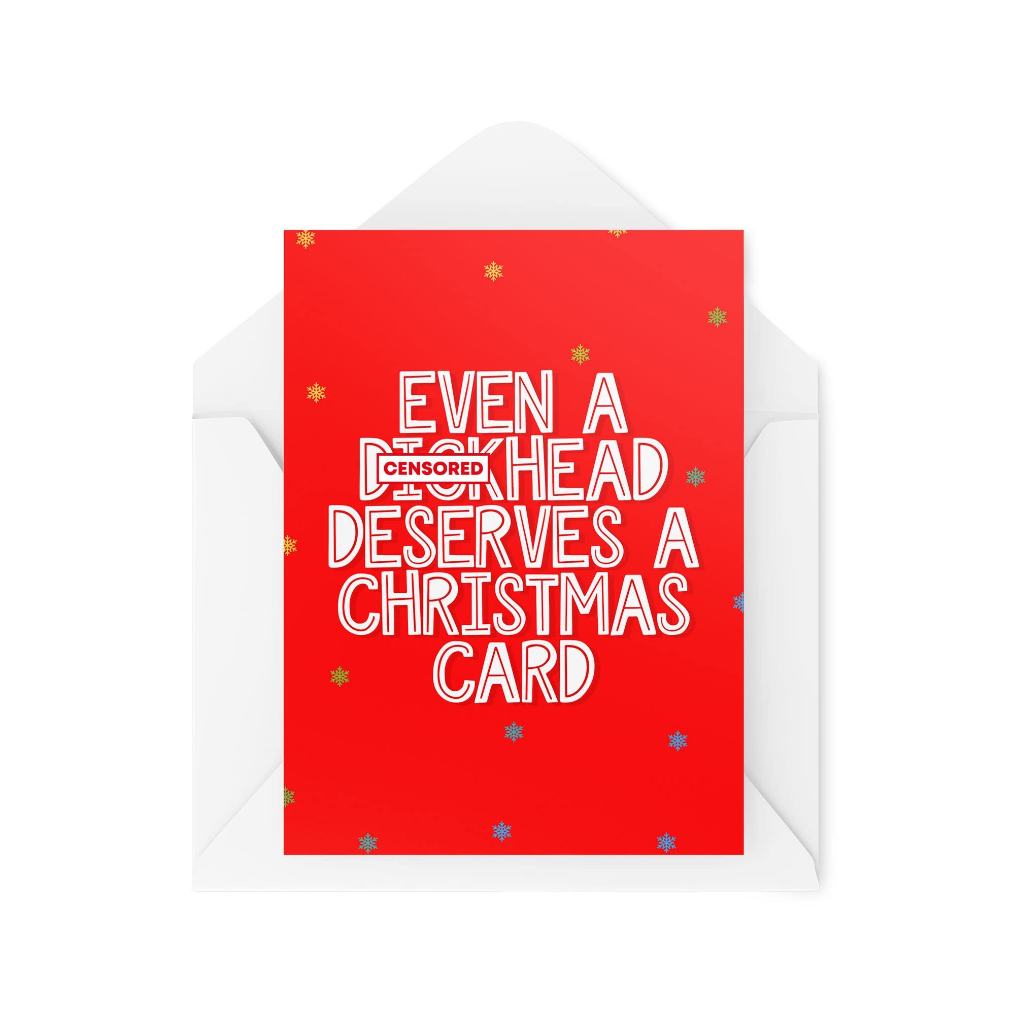 Funny Novelty Christmas Cards | Even A D Deserves A Christmas Card | Christmas Present Xmas Celebration | Banter Joke Funny | CBH1350