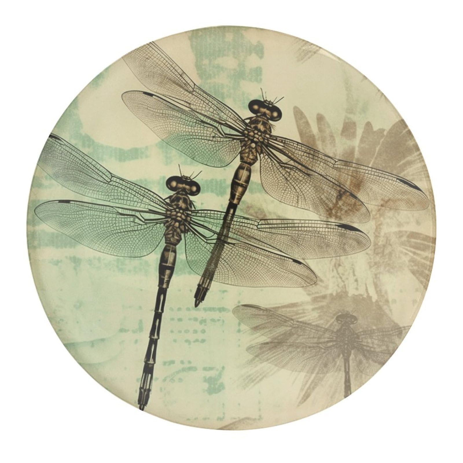 Fodpand Style Dragonfly Dragonflies Vintage Glass Fridge Magnets,Refrigerator Magnets Strong Magnetic, Fridge Stickers Funny For Kitchen, Office Whiteboard, Cabinet And Dishwasher 2 Pcs