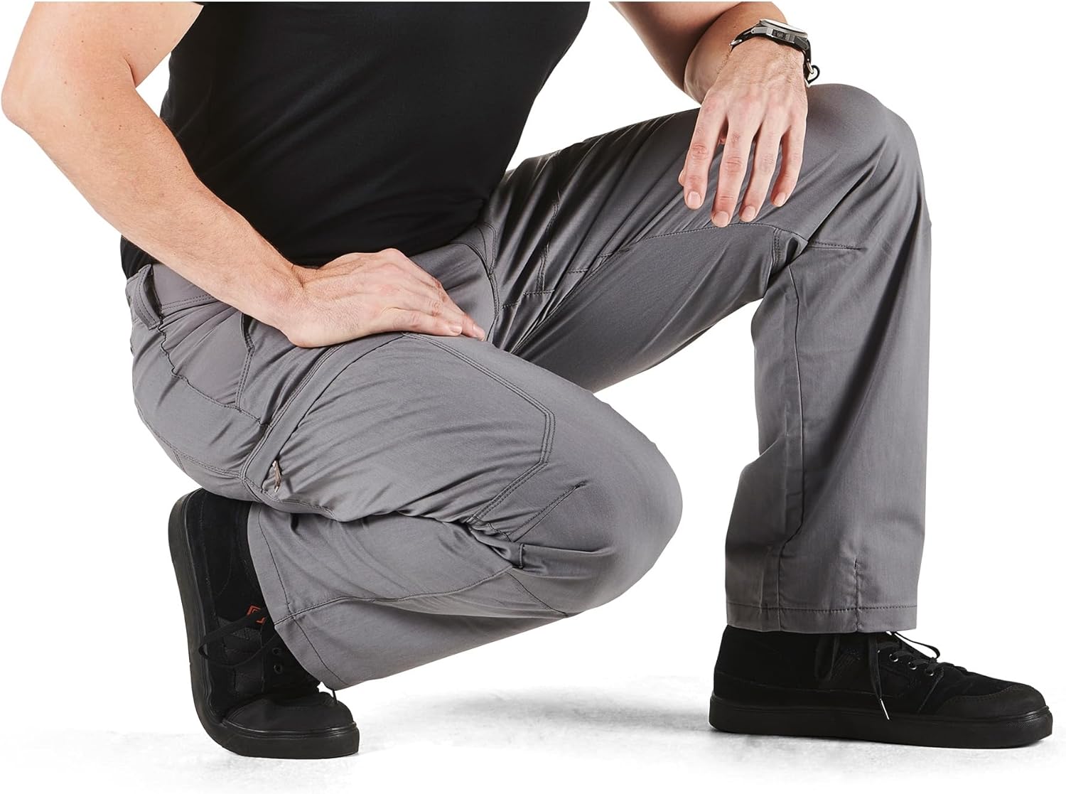 5.11 Tactical Men's Apex Cargo Work Pants, Flex-Tac Stretch Fabric, Gusseted, Water Resistant Finish, Style 74434ABR - Image 5