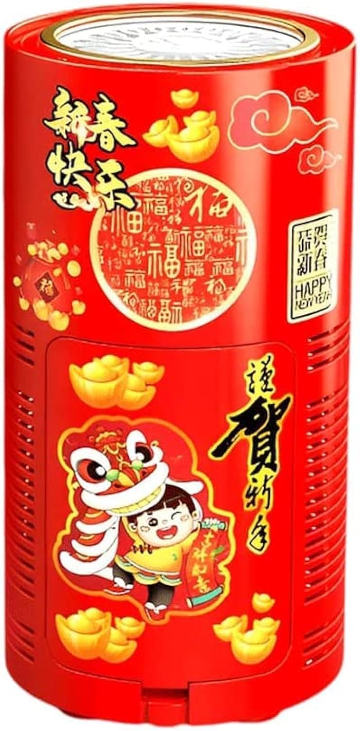 RIZONE Portable Fireworks Bubble Machine,Fireworks Bubble Machine for Kids, Lighting Electric Automatic Bubble Blower Maker for New Year Parties