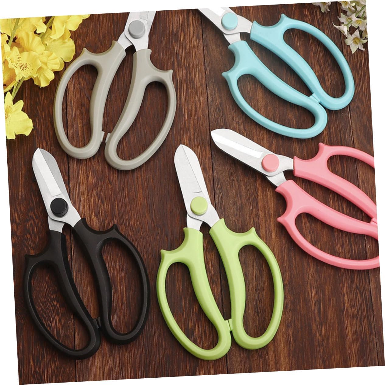 Floral Shears Set 8pcs Garden Pruning Shears Comfortable Handle Non-slip for Gardening Bonsai Fruit Tree