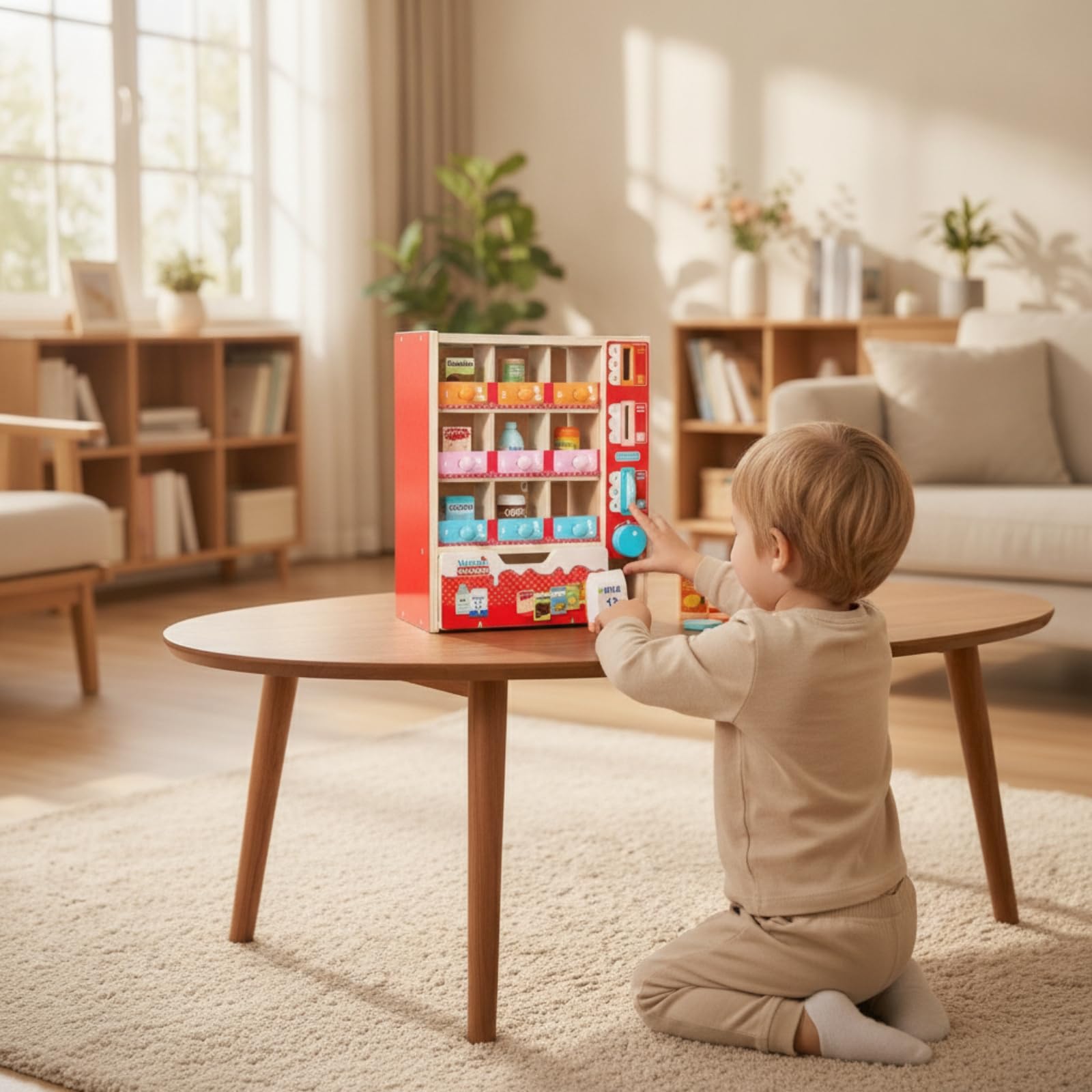 Gralara Distributore Automatico Giocattolo Realistico Distributore Automatico Giocattolo Interattivo Gioco D'imitazione per Bambini, Scuola Dell'infanzia