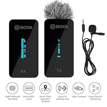 Amazon | BOYA BY-XM6-S1 2.4GHz超小型ワイヤレスマイクシステム